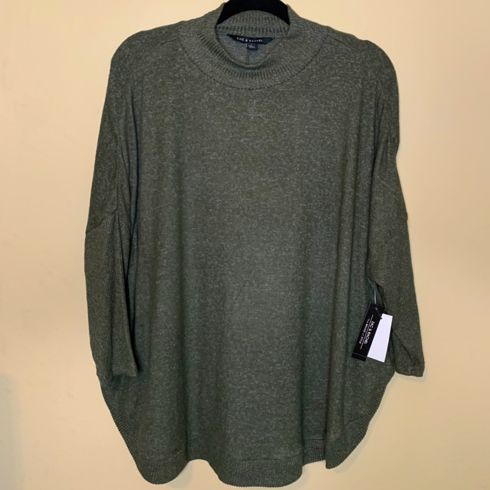 Zac & Rachel - LG Olive Dolman Turtleneck Sweater